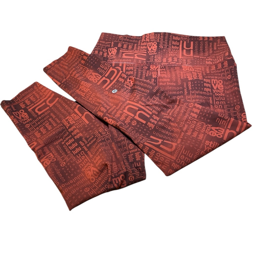 Lululemon Wunder high rise Train red ombre leggings 
Women’s size 12